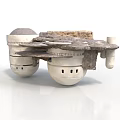 Space Exploration Habitat Module With Circular Compartments And Platform Design