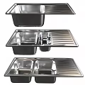 Stainless Steel Kitchen Sink With Double Bowl Drainer And Various Styles