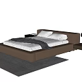 Modern Double Bed 3d model