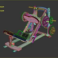 Professional Leg Press Gym Fitness Equipment With Metal Frame Black Seat And Weight Plates