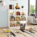 Entryway Cabinet Sideboard with Storage Drawers Shelves Books Toys and Decorative Items