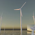 Offshore Wind Turbine Blades And Support Towers In Marine Environment With Envision Branding