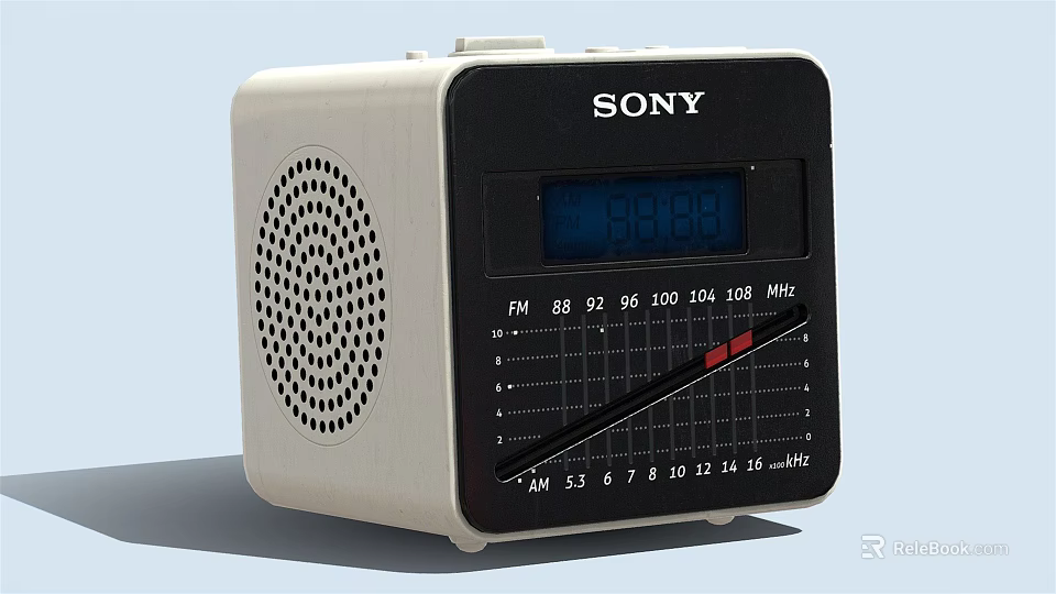 SONY Digital Clock Radio With FM AM Frequency And Digital 3d model