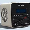 SONY Digital Clock Radio With FM AM Frequency And Digital 3d model