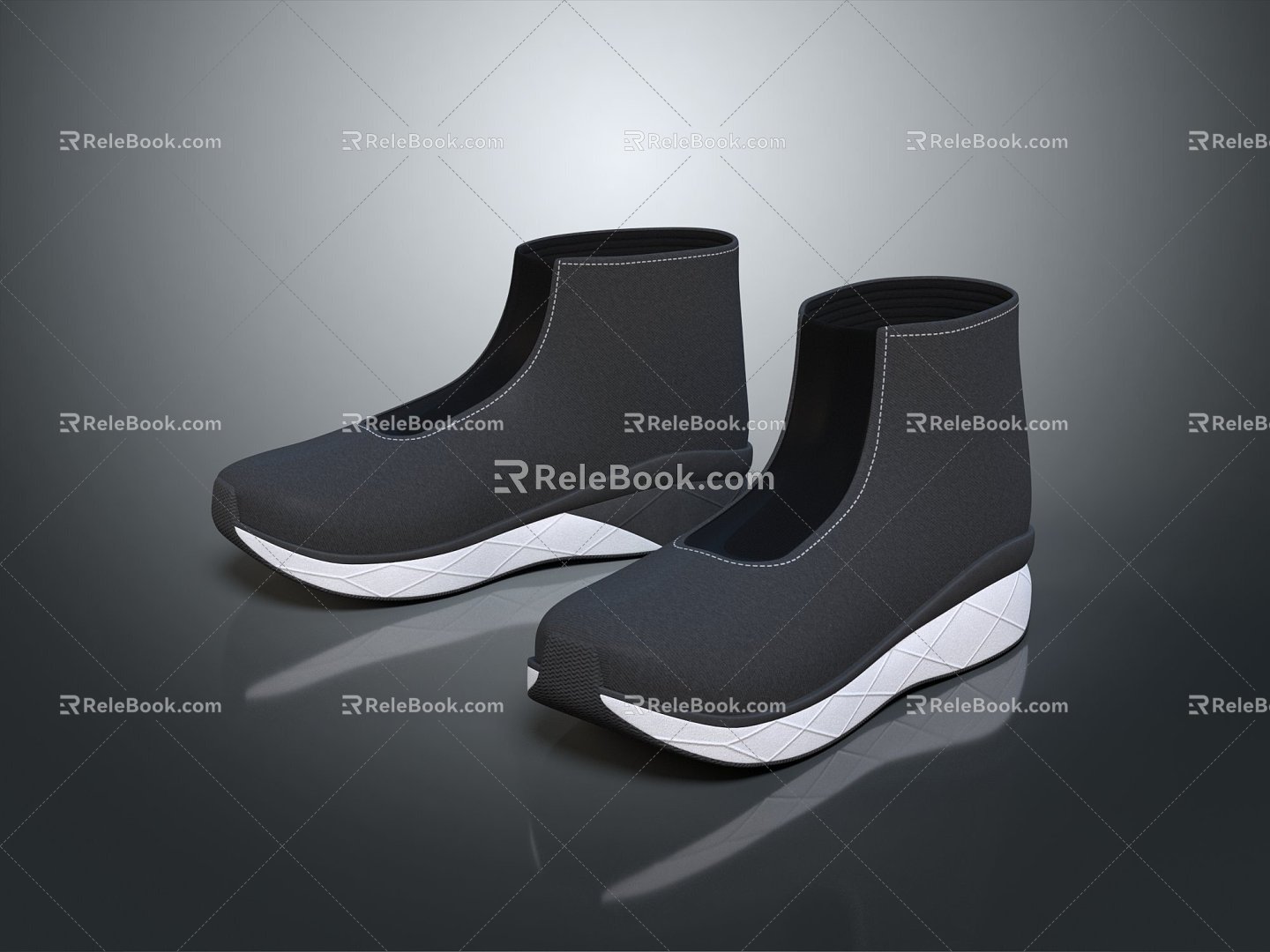 Modern Shoes Cloth Shoes Kung Fu Shoes Ancient Shoes Ancient Dress Shoes 3d model