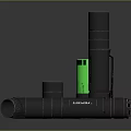 COSMO Flashlights With Various Sizes Colors And Positions Including Black And Green Models