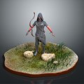 Ranger Ronin Swordsman Martial Arts Hunter Ancient Hunter Hero Assassin Killer Tramp 3d model