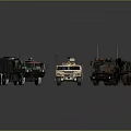 Military Vehicles Showcasing Different Camouflage Patterns Armored Structures And Tactical Designs 3d model