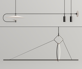 Modern chandelier 3d model