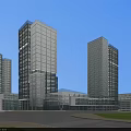 Modern Industrial Factory Complex Featuring Green Roofs in Urban Industrial Park Layout