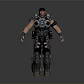 Sci Fi Male Warrior In Full Body Detailed Mechanical Armor With Combat Gear