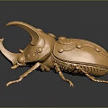 Golden Beetle Shaped Decorative Home Decor Item With Intricate Design And Metallic Finish