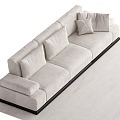 Modern Mid-Ancient Multiplayer Sofa 3d model