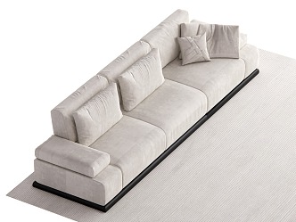 Modern Mid-Ancient Multiplayer Sofa 3d model