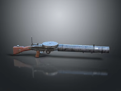 rifle semi-automatic rifle combat rifle battle rifle carbine war rifle attack rifle 3d model