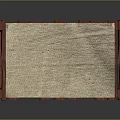 Wooden Bed Frame With Carved Headboard Footboard And Light Beige Mattress