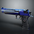 12GAG Striped Blue Gray Modern Pistol With Tactical Design And Sleek Appearance