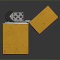 Yellow Box Shaped Industrial Equipment With Open Lid And Gray Mechanical Part