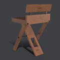 Wooden Leisure Chair With X Shaped Legs And Simple Modern Design