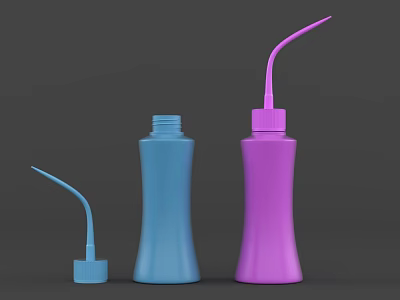 plastic bottle pigment bottle 3d model