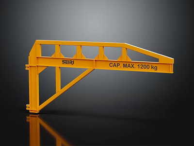 Yellow SEERN Industrial Cantilever Beam With CAP MAX 1200 kg Load Capacity 3d model