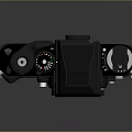 Black Nikon F3 Electronic Camera With Classic Design Mechanical Controls And Red Accent