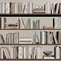Rows Of Bookshelves Filled With Various Books And Magazines In Interior Space
