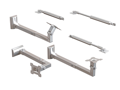 Modern hardware accessories hydraulic rod support rod connecting rod pneumatic rod 3d model