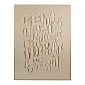 Textured Abstract Oil Painting With Relief Design And Neutral Beige Background Canvas