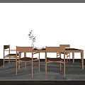 Modern Dining Table and Chair Combination Table and Chair Combination 3d model