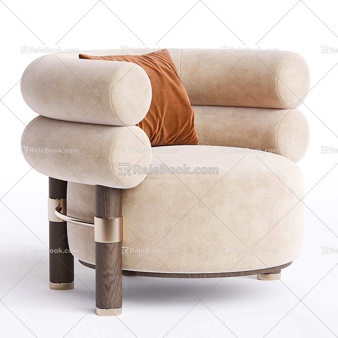 Single sofa lounge chair 3d model