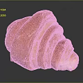 Modern bread sandwich bread pudding bean paste bread 3d model