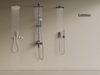Modern rain shower 3d model