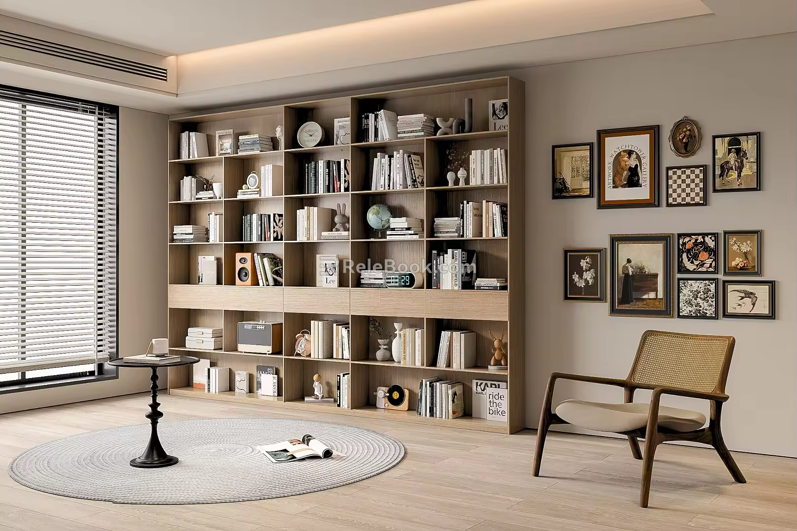 Modern Bookcase Bookshelf Ornaments Book Decorative Cabinet 3d model