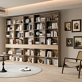 Modern Bookcase Bookshelf Ornaments Book Decorative Cabinet 3d model