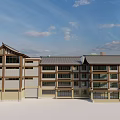 Traditional Ancient Architecture Exterior With Multi story Structure Classic Roof And Wooden Elements