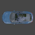 Audi Blue Coupe Car With UK Plate LED Headlights And Black Alloy Wheels