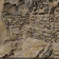 Natural Textured Cave Interior With Rugged Stone Walls And Rock Formations