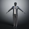 Men's Formal Attire With Suit Jacket Vest Tie And Dress Pants