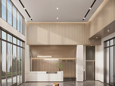 Modern Hall Community Lobby 3d model