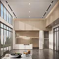 Modern Hall Community Lobby 3d model