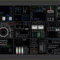 Industrial Control Panels With Multiple Buttons Screens And Indicator Lights Design 3d model