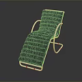 Modern Black Lounge Chair With Metal Frame And Woven Design