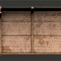 Wooden Curved Structure Model With Natural Wood Grain Texture And Support Base