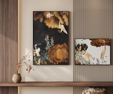 New Chinese Style Combination Decoration Hanging Painting 3d model