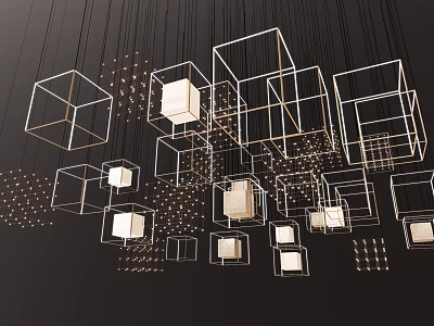 Modern chandelier 3d model
