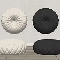 Modern Sofa Stool Ottoman Cushion Futon 3d model