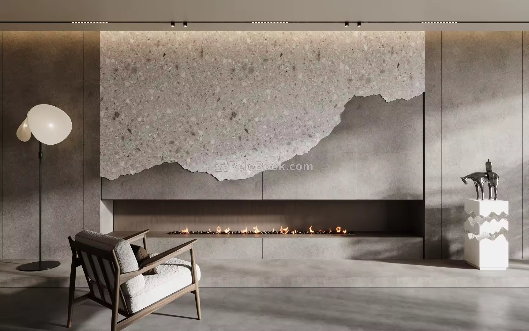 Modern Fireplace 3d model