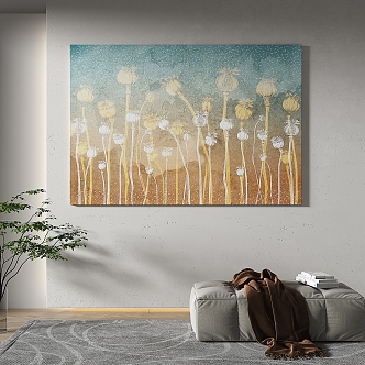 Simple abstract decorative painting 3d model