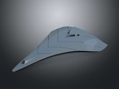 Gray Geometric Design Model With Angular Lines And Modern Structure 3d model